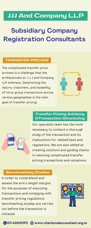 transfer pricing consultant | JJJ and Company LLP %