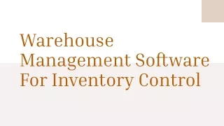 warehouse management software for inventory