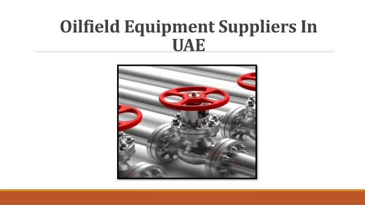 oilfield equipment suppliers in uae