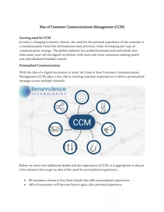 r rise of customer communications mana