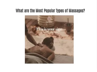 What are the Most Popular Types of Massages?