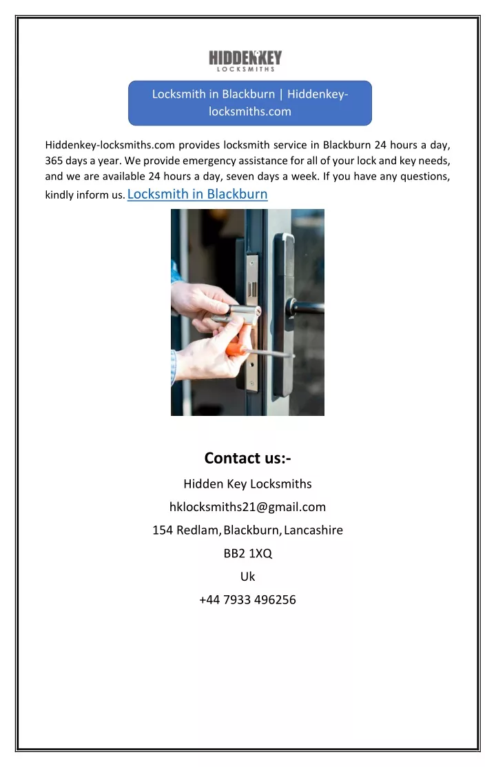 locksmith in blackburn hiddenkey locksmiths com