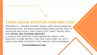 5 best travel apps for your next trip