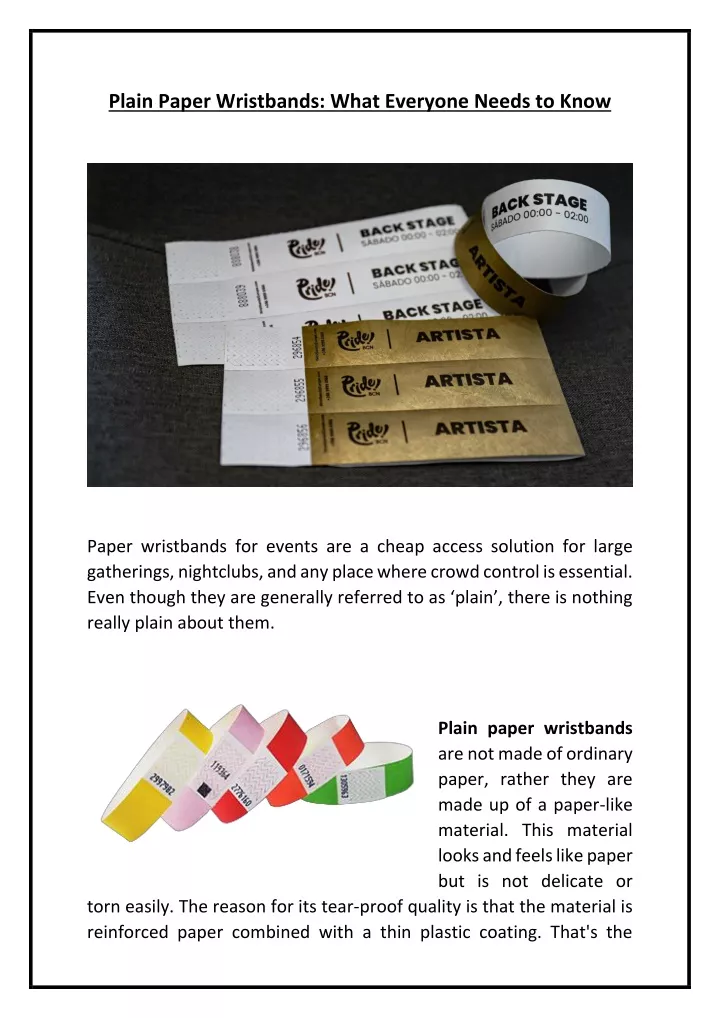 plain paper wristbands what everyone needs to know