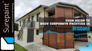 Your Guide to Body Corporate Painting in Brisbane