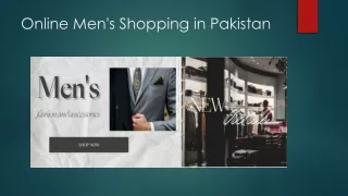 Online Men's Shopping in Pakistan