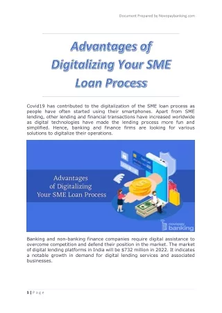 Advantages of Digitalizing Your SME Loan Process