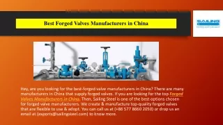 Best Forged Valves Manufacturers in China