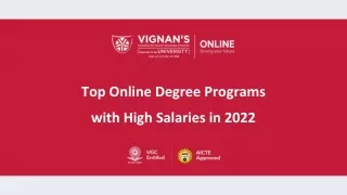 Top Online Degree Programs with High Salaries in 2022