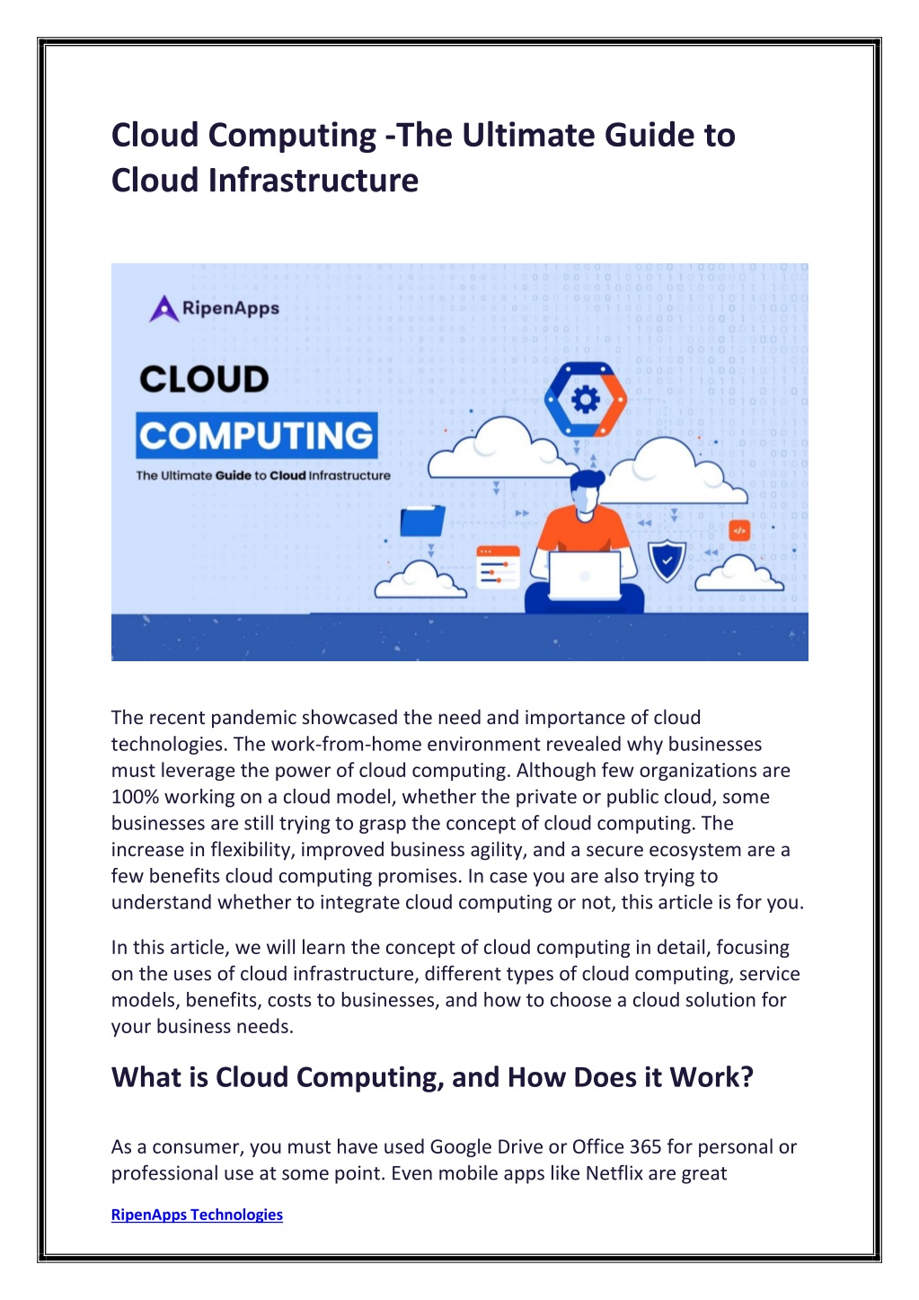PPT - Cloud Computing -The Ultimate Guide to Cloud Infrastructure ...