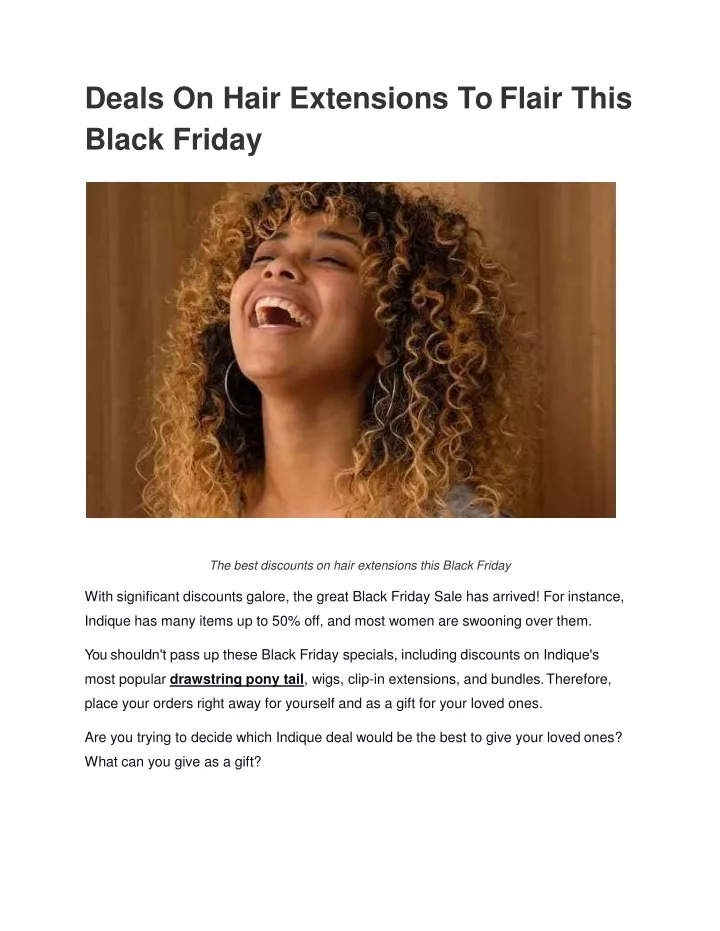 deals on hair extensions to flair this black friday