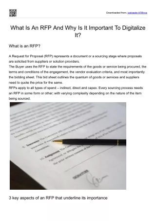 What Is An RFP And Why Is It Important To Digitalize It