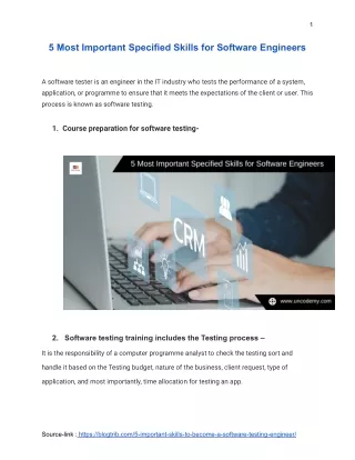5 Most Important Specified Skills for Software Engineers