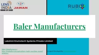 Baler Manufacturers | www.lensindia.com