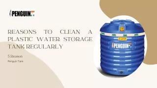 REASONS TO CLEAN A PLASTIC WATER STORAGE TANK REGULARLY