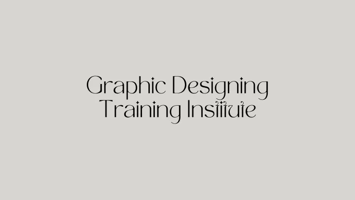 graphic designing training institute
