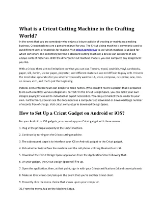 What is a Cricut Cutting Machine in the Crafting World 1
