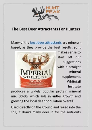 the best deer attractants for hunters