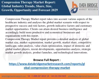compression therapy market report global industry