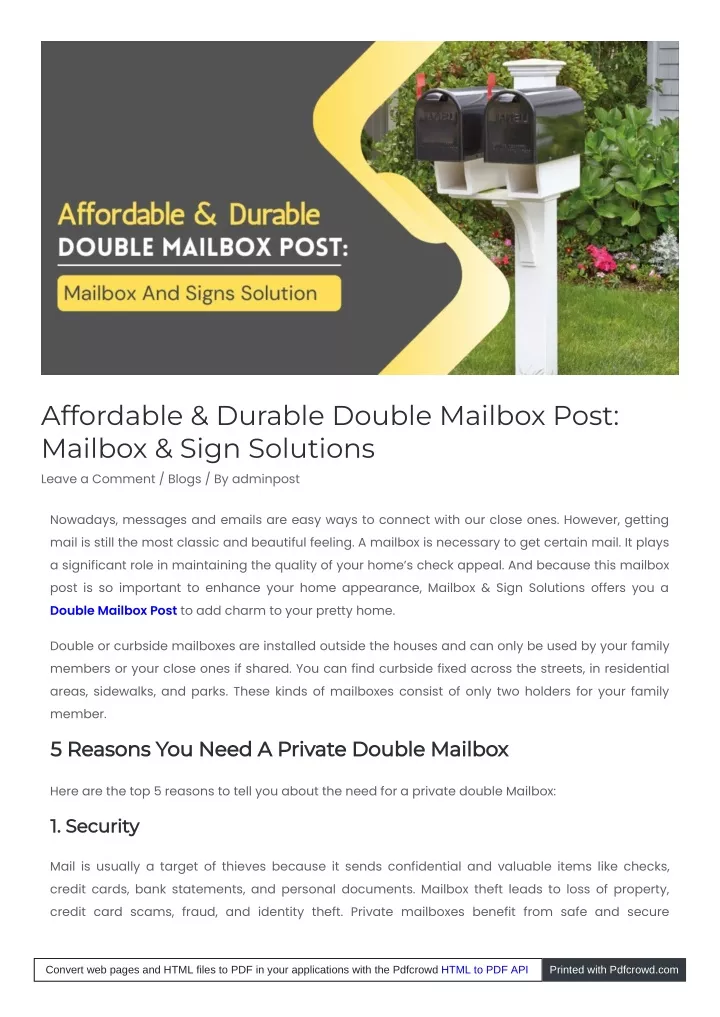 affordable durable double mailbox post mailbox
