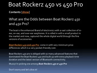 Boat Rockerz 450 vs 450 Pro