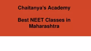 chaitanya s academy best neet classes in maharashtra