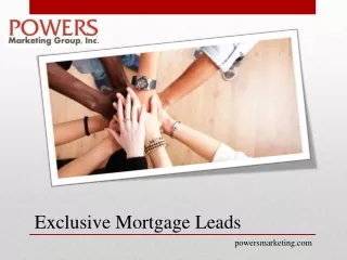 Exclusive mortgage leads