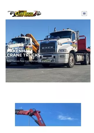 Crane Truck Company in Melbourne