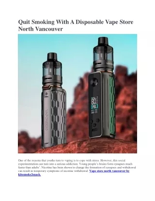 Quit Smoking With A Disposable Vape Store North