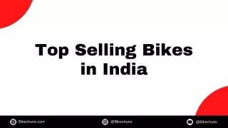 Top Selling Bikes in India