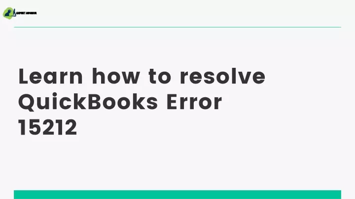 learn how to resolve quickbooks error 15212