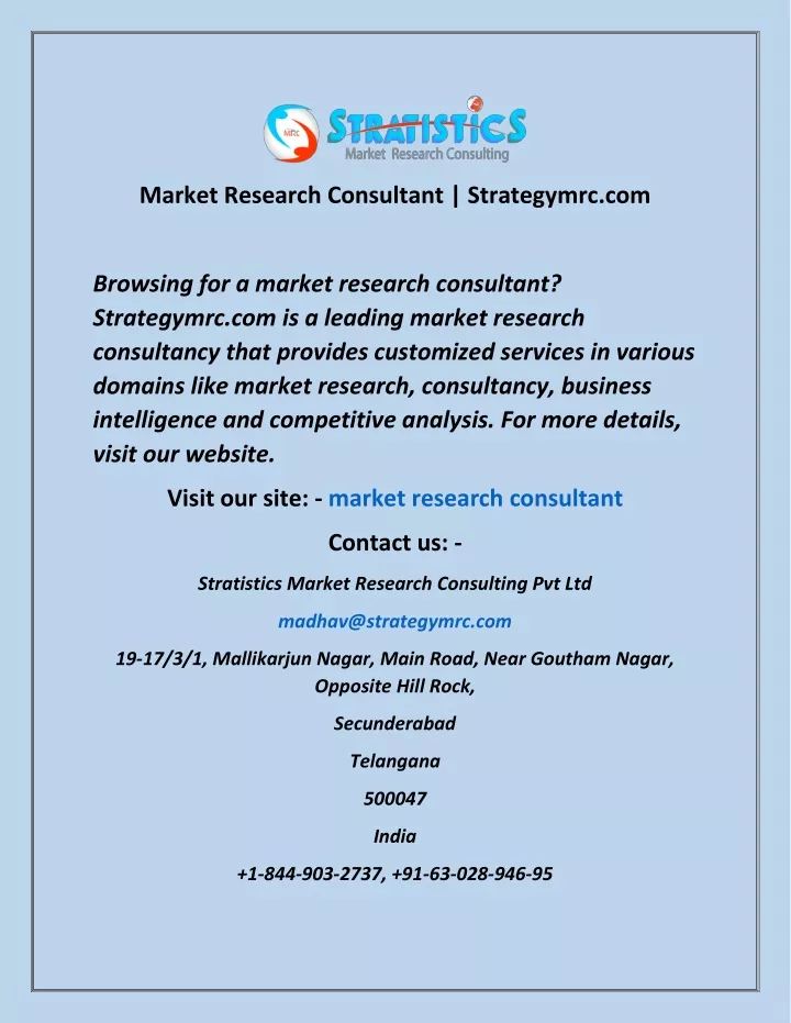 market research consultant strategymrc com