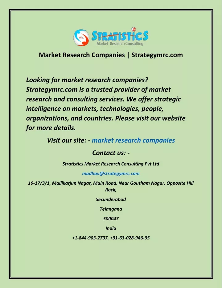 market research companies strategymrc com