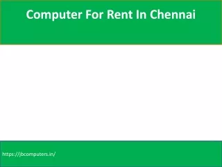 Laptop On Rent In Chennai