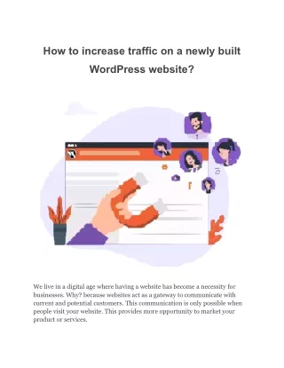 how to increase traffic on a newly built