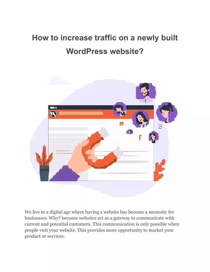 how to increase traffic on a newly built