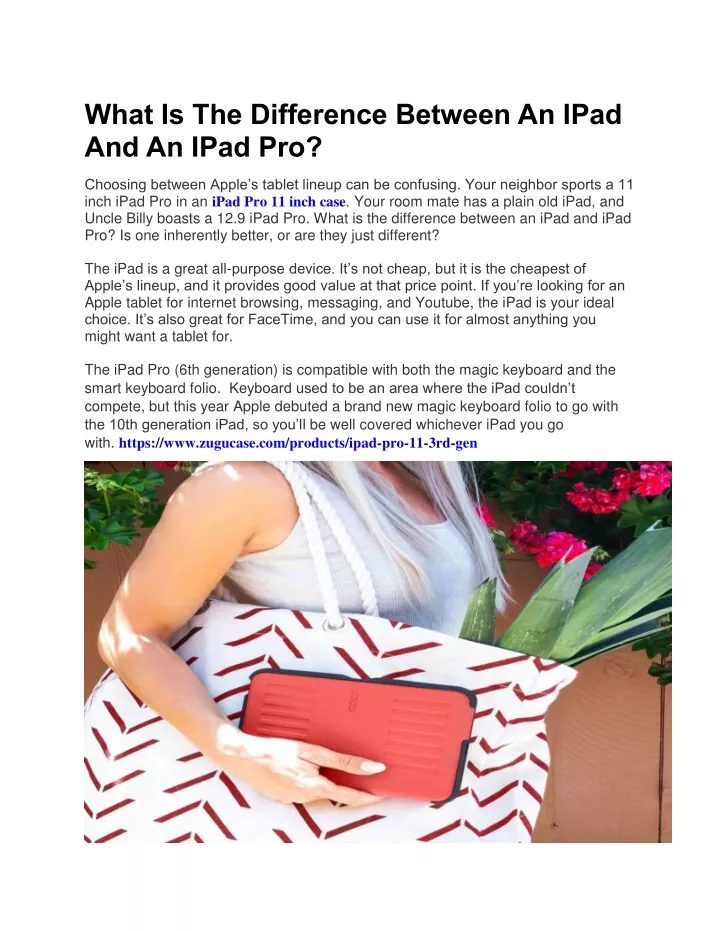 what is the difference between an ipad