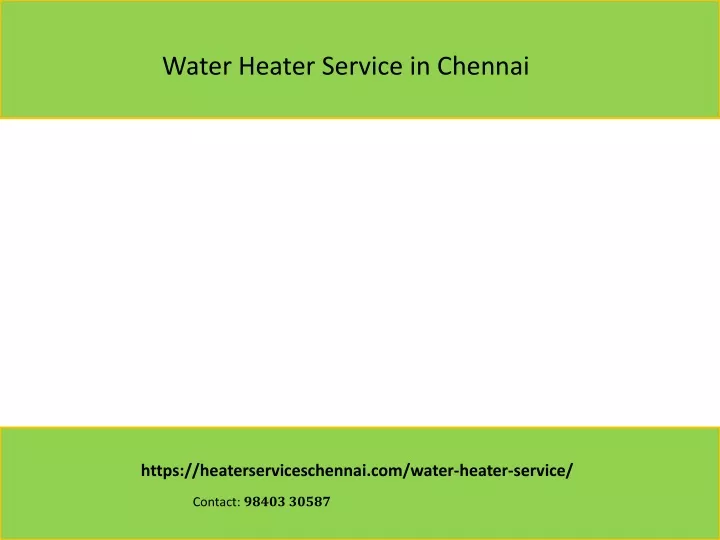 water heater service in chennai
