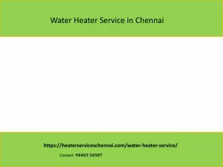 Geyser service in Chennai