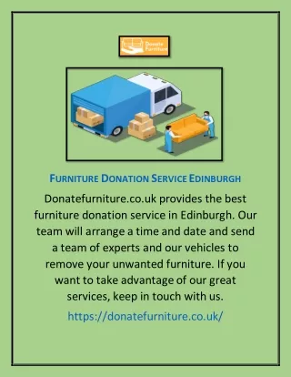 Furniture Donation Service Edinburgh | Donatefurniture.co.uk