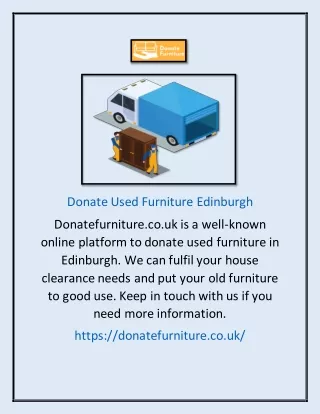 Donate Used Furniture Edinburgh | Donatefurniture.co.uk