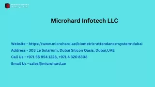 Biometric Attendance System Dubai | Microhard Infotech LLC