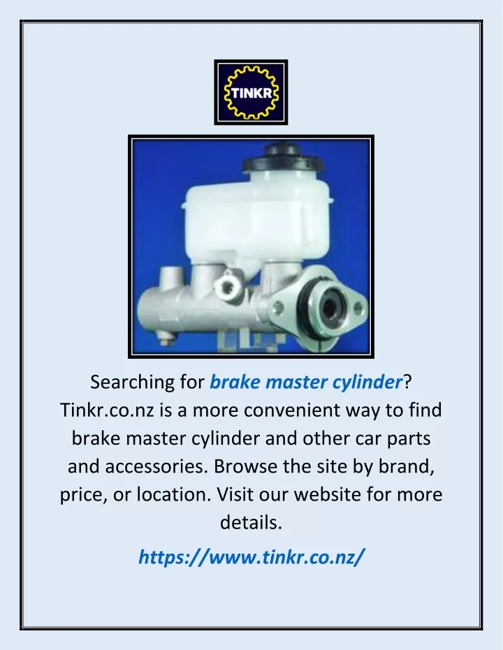 searching for brake master cylinder tinkr