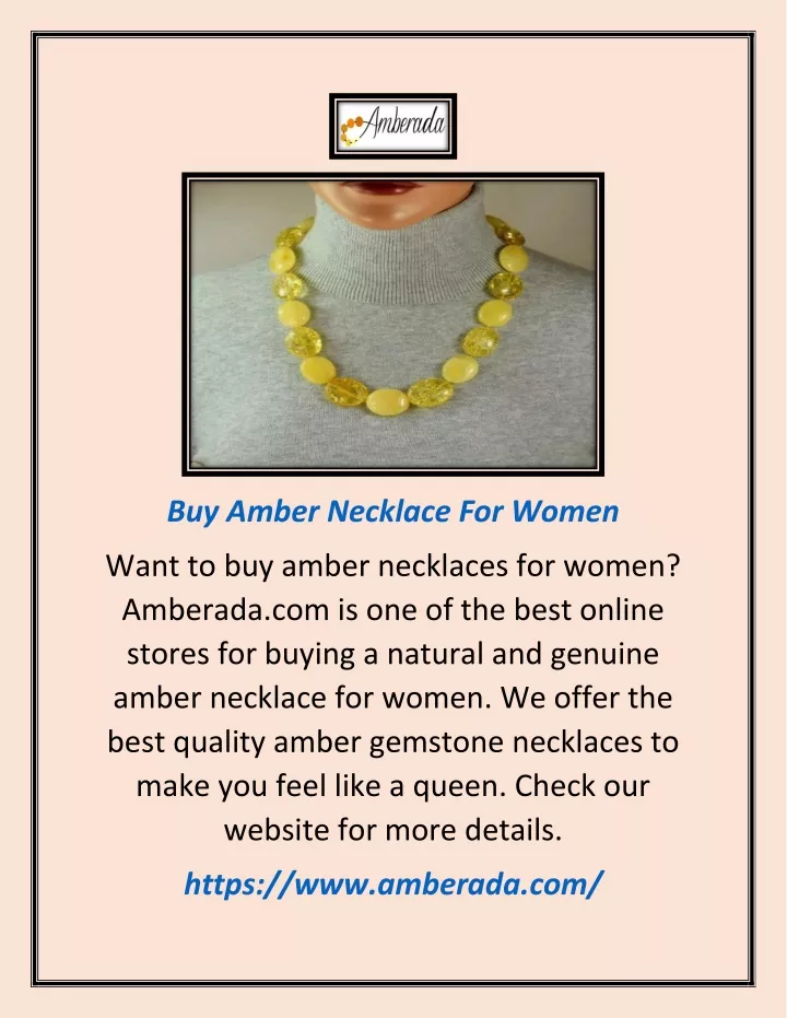 buy amber necklace for women