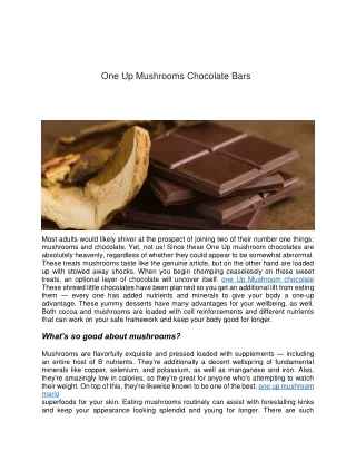 Mushrooms Chocolate Bars