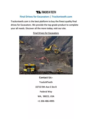 final drives for excavators tracksnteeth com