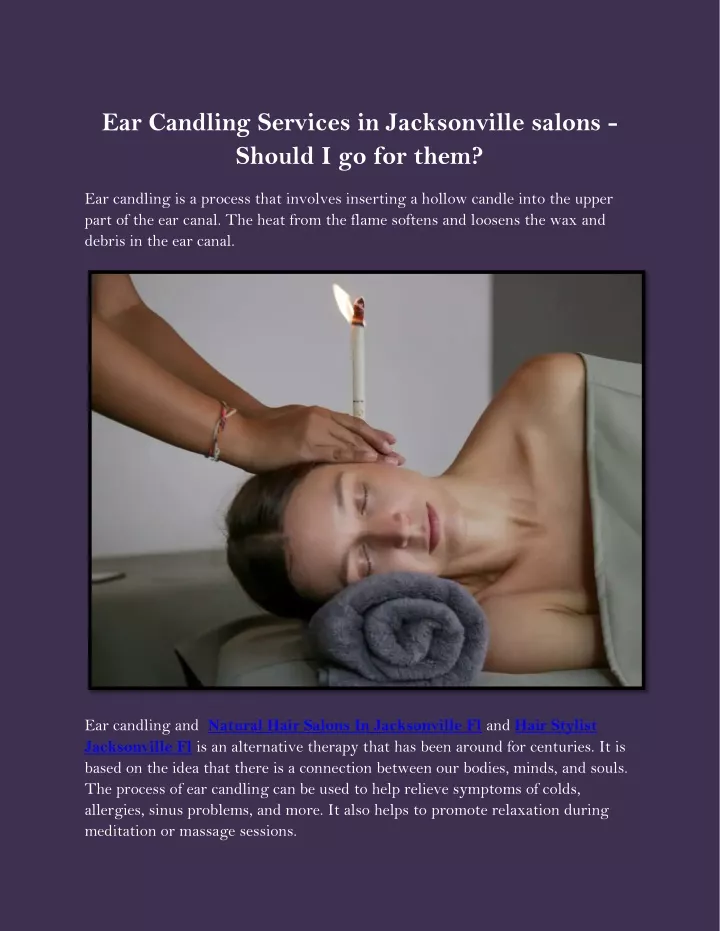 ear candling services in jacksonville salons