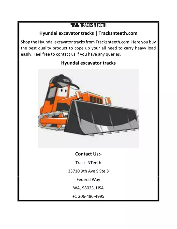 hyundai excavator tracks tracksnteeth com