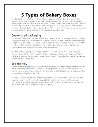 5 types of bakery boxes the bakery box market