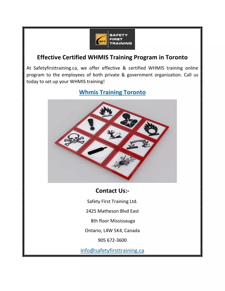 effective certified whmis training program